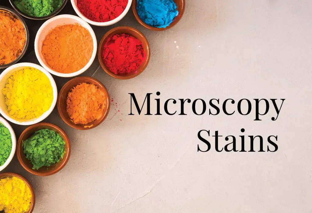 Microscopy stains cover