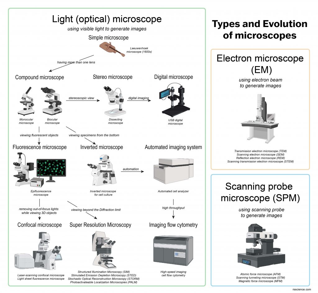 types of microscopes