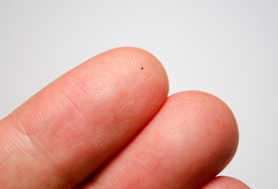 unclassified-micrometeorite-on-a-finger-scale