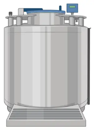 Liquid nitrogen tank